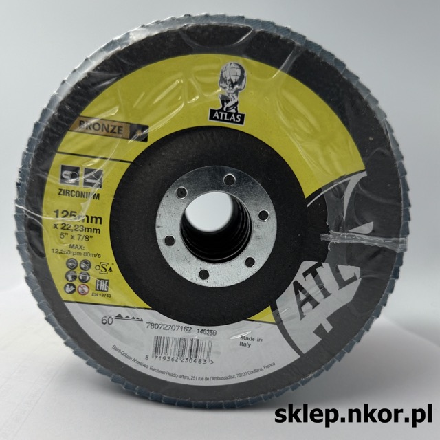 Dyski lamelkowe 125 x 22 P60 Atlas Bronze